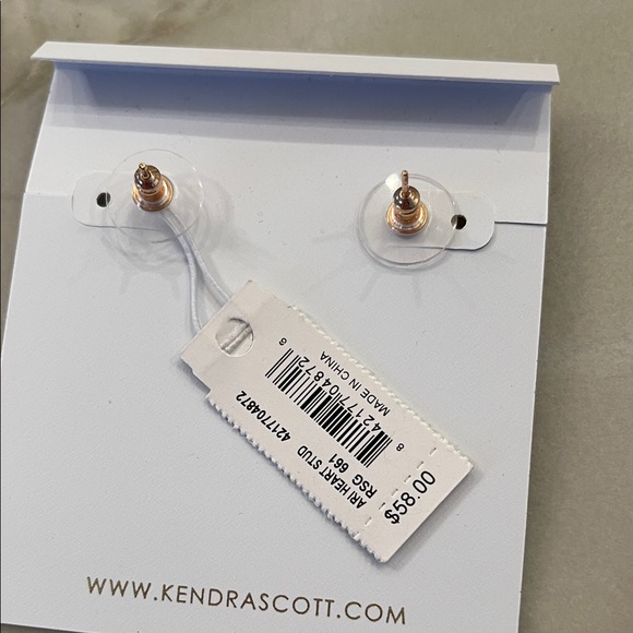 Kendra Scott Blush Heart Stud Earrings - Picture 2 of 2